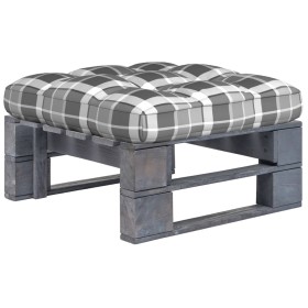 Gray impregnated pine wood pallet garden ottoman by vidaXL, Modular outdoor sofas - Ref: Foro24-3066422, Price: 56,99 €, Disc...