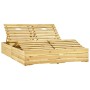 Tumbona doble y cojines negros madera pino impregnada de vidaXL, Tumbonas - Ref: Foro24-3065991, Precio: 294,21 €, Descuento: %