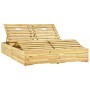 Double sun lounger and cushions made of green impregnated pine wood by vidaXL, Loungers - Ref: Foro24-3065989, Price: 294,21 ...