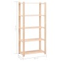 Shelving 5 levels 2 units solid pine wood 250 kg by vidaXL, Industrial shelving - Ref: Foro24-279404, Price: 158,78 €, Discou...