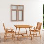 Juego de comedor para jardín 3 piezas madera maciza de acacia de vidaXL, Conjuntos de jardín - Ref: Foro24-3057842, Precio: 2...