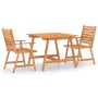 3-piece solid acacia wood garden dining set by vidaXL, Garden sets - Ref: Foro24-3057842, Price: 218,36 €, Discount: %