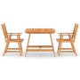 3-piece solid acacia wood garden dining set by vidaXL, Garden sets - Ref: Foro24-3057842, Price: 218,36 €, Discount: %