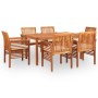 Set comedor de jardín 7 pzas y cojines madera maciza de acacia de vidaXL, Conjuntos de jardín - Ref: Foro24-278898, Precio: 1...