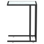 White marble transparent glass computer table 50x35x65cm by vidaXL, Side tables - Ref: Foro24-331652, Price: 37,40 €, Discoun...