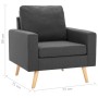 Zweiteilige Sofagarnitur aus dunkelgrauem Stoff von vidaXL, Sofas - Ref: Foro24-3056615, Preis: 394,70 €, Rabatt: %