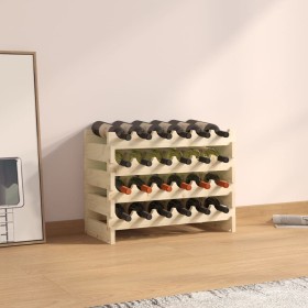 Solid pine wood bottle rack 65x29x46 cm by vidaXL, Wine racks - Ref: Foro24-327357, Price: 37,99 €, Discount: %