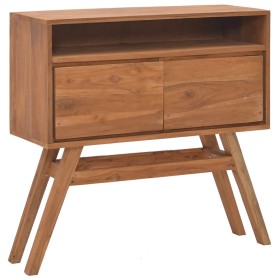 Mesa consola de madera maciza de teca 80x30x80 cm de vidaXL, Mesas auxiliares - Ref: Foro24-326135, Precio: 173,14 €, Descuen...