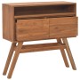 Mesa consola de madera maciza de teca 80x30x80 cm de vidaXL, Mesas auxiliares - Ref: Foro24-326135, Precio: 172,99 €, Descuen...