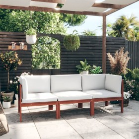 3-seater garden sofa with solid acacia wood cushion by vidaXL, Garden sets - Ref: Foro24-3057883, Price: 421,99 €, Discount: %