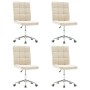 Dining chairs 4 units cream fabric by vidaXL, dining chairs - Ref: Foro24-3051105, Price: 229,65 €, Discount: %