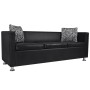 Black artificial leather 2 and 3 seater sofa set by vidaXL, Sofas - Ref: Foro24-272178, Price: 527,80 €, Discount: %