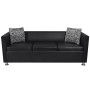 2- und 3-Sitzer-Sofagarnitur aus schwarzem Kunstleder von vidaXL, Sofas - Ref: Foro24-272178, Preis: 549,44 €, Rabatt: %