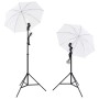 Photo studio kit with lamps, umbrellas, background and reflector by vidaXL, Flashes and studio lighting - Ref: Foro24-3067103...