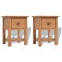 Bedside tables 2 units solid oak wood 36x30x47 cm by vidaXL, Nightstands - Ref: Foro24-3053416, Price: 195,96 €, Discount: %