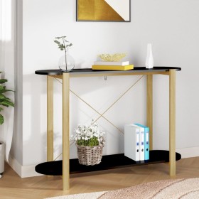 Black plywood console table 110x38x75 cm by vidaXL, Side tables - Ref: Foro24-345691, Price: 70,29 €, Discount: %