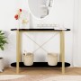 Black plywood console table 110x38x75 cm by vidaXL, Side tables - Ref: Foro24-345691, Price: 57,99 €, Discount: %