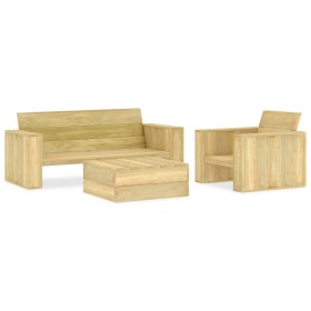 3-piece garden furniture set made of impregnated pine wood by vidaXL, Garden sets - Ref: Foro24-3053196, Price: 432,25 €, Dis...