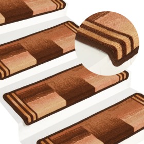 Self-adhesive stair mats 15 pcs brown 65x21x4 cm by vidaXL, Stair mats - Ref: Foro24-326209, Price: 71,99 €, Discount: %