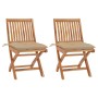 Garden chairs 2 pcs solid teak wood with beige cushions by vidaXL, Garden chairs - Ref: Foro24-3062451, Price: 174,35 €, Disc...