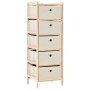 Shelves with 5 fabric baskets 2 units beige cedar wood by vidaXL, Lockers and storage cabinets - Ref: Foro24-276232, Price: 7...