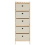 Shelves with 5 fabric baskets 2 units beige cedar wood by vidaXL, Lockers and storage cabinets - Ref: Foro24-276232, Price: 7...