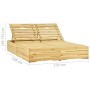 Tumbona doble y cojines madera pino impregnada crema de vidaXL, Tumbonas - Ref: Foro24-3065971, Precio: 320,43 €, Descuento: %