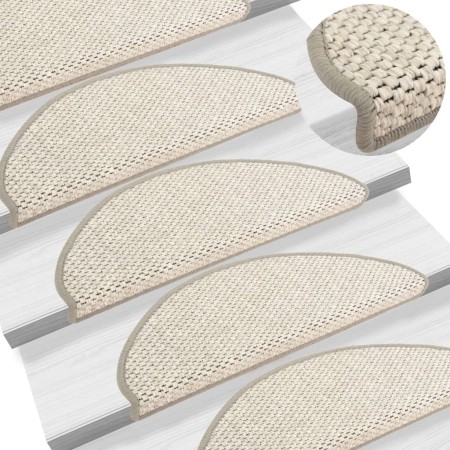 Self-adhesive sisal stair mat 15 pcs beige 65x21x4 cm by vidaXL, Stair mats - Ref: Foro24-326870, Price: 92,64 €, Discount: %