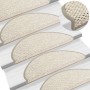 Alfombrilla autoadhesiva escalera sisal 15 uds beige 65x21x4 cm de vidaXL, Alfombrillas para escalones - Ref: Foro24-326870, ...