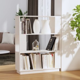 Estantería/divisor de espacios madera pino blanco 80x25x101 cm de vidaXL, Librerías y estanterías - Ref: Foro24-814055, Preci...