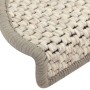 Alfombrilla autoadhesiva escalera sisal 15 uds beige 65x21x4 cm de vidaXL, Alfombrillas para escalones - Ref: Foro24-326870, ...