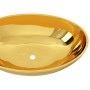 Lavabo 40x33x13,5 cm cerámica dorado de vidaXL, Lavabos - Ref: Foro24-143474, Precio: 78,66 €, Descuento: %