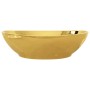 Lavabo 40x33x13,5 cm cerámica dorado de vidaXL, Lavabos - Ref: Foro24-143474, Precio: 78,66 €, Descuento: %