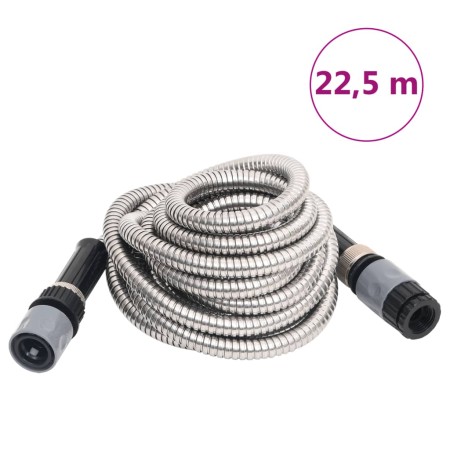 Manguera jardín pulverizador acero inoxidable plata 14mm 22,5 m de vidaXL, Mangueras de jardín - Ref: Foro24-154512, Precio: ...