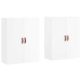 Armario de pared 2 unidades blanco brillante 69,5x34x90 cm de vidaXL, Aparadores - Ref: Foro24-3195597, Precio: 139,99 €, Des...