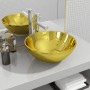 Lavabo 32,5x14 cm cerámica dorado de vidaXL, Lavabos - Ref: Foro24-143484, Precio: 73,80 €, Descuento: %