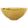 Lavabo 32,5x14 cm cerámica dorado de vidaXL, Lavabos - Ref: Foro24-143484, Precio: 72,77 €, Descuento: %