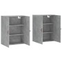 Armario de pared 2 unidades gris hormigón 69,5x34x90 cm de vidaXL, Aparadores - Ref: Foro24-3195599, Precio: 153,51 €, Descue...