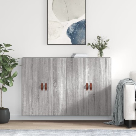 Wall cabinets 2 units Sonoma gray 69.5x34x90 cm by vidaXL, Sideboards - Ref: Foro24-3195601, Price: 131,18 €, Discount: %