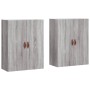 Armarios de pared 2 unidades gris Sonoma 69,5x34x90 cm de vidaXL, Aparadores - Ref: Foro24-3195601, Precio: 131,18 €, Descuen...