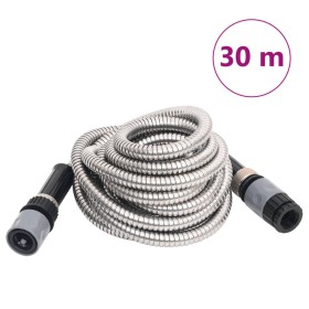 Garden hose and sprayer stainless steel silver 14mm 30 m by vidaXL, Garden hoses - Ref: Foro24-154513, Price: 75,99 €, Discou...