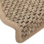 Alfombrilla autoadhesiva escalera sisal 15 uds beige 65x21x4 cm de vidaXL, Alfombrillas para escalones - Ref: Foro24-326878, ...