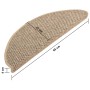 Alfombrilla autoadhesiva escalera sisal 15 uds beige 65x21x4 cm de vidaXL, Alfombrillas para escalones - Ref: Foro24-326878, ...