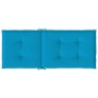 Cojín silla de jardín respaldo alto 4 uds tela azul 120x50x3 cm de vidaXL, Cojines para sillas y sofás - Ref: Foro24-43184, P...