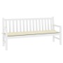 Garden bench cushion in cream Oxford fabric 180x50x3 cm by vidaXL, Cushions for chairs and sofas - Ref: Foro24-43200, Price: ...