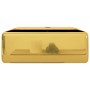 Washbasin with overflow 41x41x15 cm ceramic gold by vidaXL, Sinks - Ref: Foro24-143478, Price: 94,99 €, Discount: %