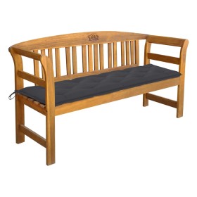 Garden bench with cushion solid acacia wood 157 cm by vidaXL, garden benches - Ref: Foro24-3064281, Price: 175,99 €, Discount: %