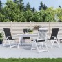 Gartenstuhlkissen mit hoher Rückenlehne, 4 Stück, schwarzer Stoff, 120 x 50 x 3 cm von vidaXL, Kissen für Stühle und Sofas - ...