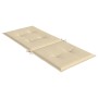 Cojín silla de jardín respaldo alto 4 uds tela beige 120x50x3cm de vidaXL, Cojines para sillas y sofás - Ref: Foro24-47543, P...