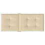 Cojín silla de jardín respaldo alto 4 uds tela beige 120x50x3cm de vidaXL, Cojines para sillas y sofás - Ref: Foro24-47543, P...